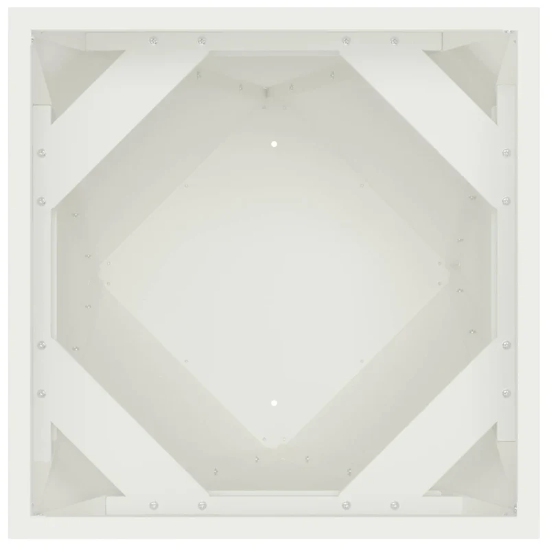 Jardinière rectangulaire moderne pour extérieur 40 x 40 x 75 cm résistante aux intempéries en acier blanc 02_0053022