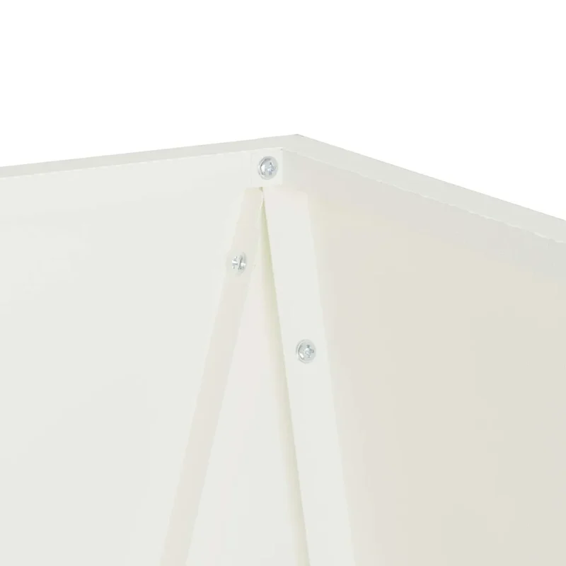 Jardinière rectangulaire moderne pour extérieur 40 x 40 x 75 cm résistante aux intempéries en acier blanc 02_0053022
