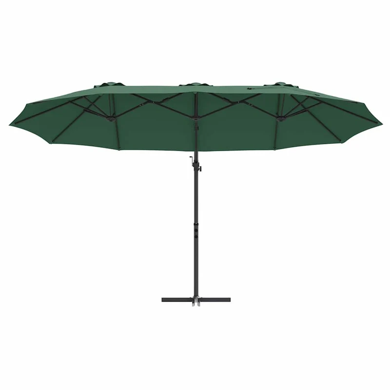 Parasol inclinable design moderne extérieur 372 x 198 x 243 cm en polyester vert 02_0058748