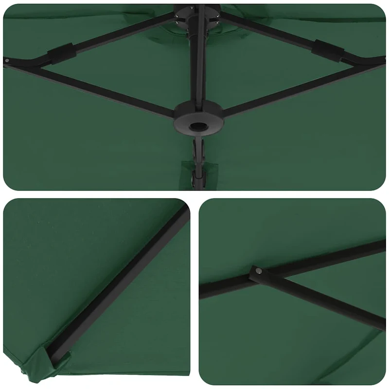 Parasol inclinable design moderne extérieur 372 x 198 x 243 cm en polyester vert 02_0058748