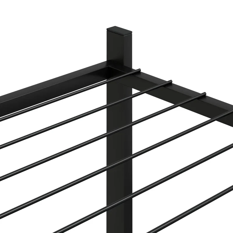 Jardinière étagère de plantes robuste 83 x 25 x 100 cm en fer noir 02_0047089