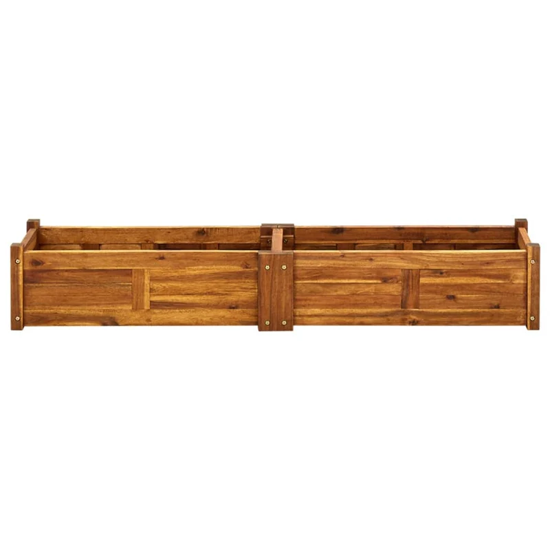 Jardinière lit surélevé plantes fleurs jardin 150 x 30 x 25 cm bois d'acacia 02_0001183