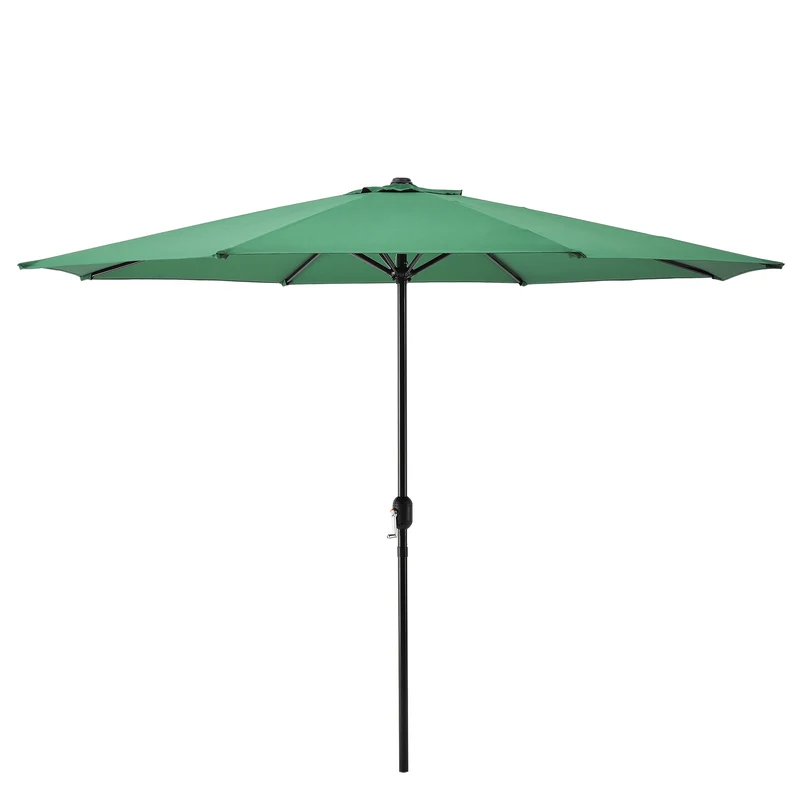 Parasol de jardin résistant au rayonnement UV imperméable polyester acier 300 cm vert 03_0005911