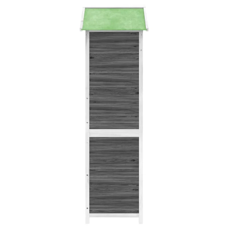 Abri de jardin cabane cabanon maison de stockage remise extérieur hangar outils robuste 120 x 53,5 x 170 cm bois massif pin gris 02_0022414