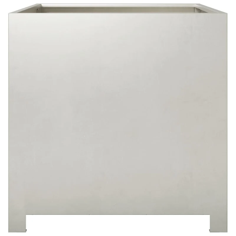Jardinière bac lit surélevé plantes fleurs terrasse jardin 50 x 50 x 50 cm acier inoxydable Argent 02_0037662