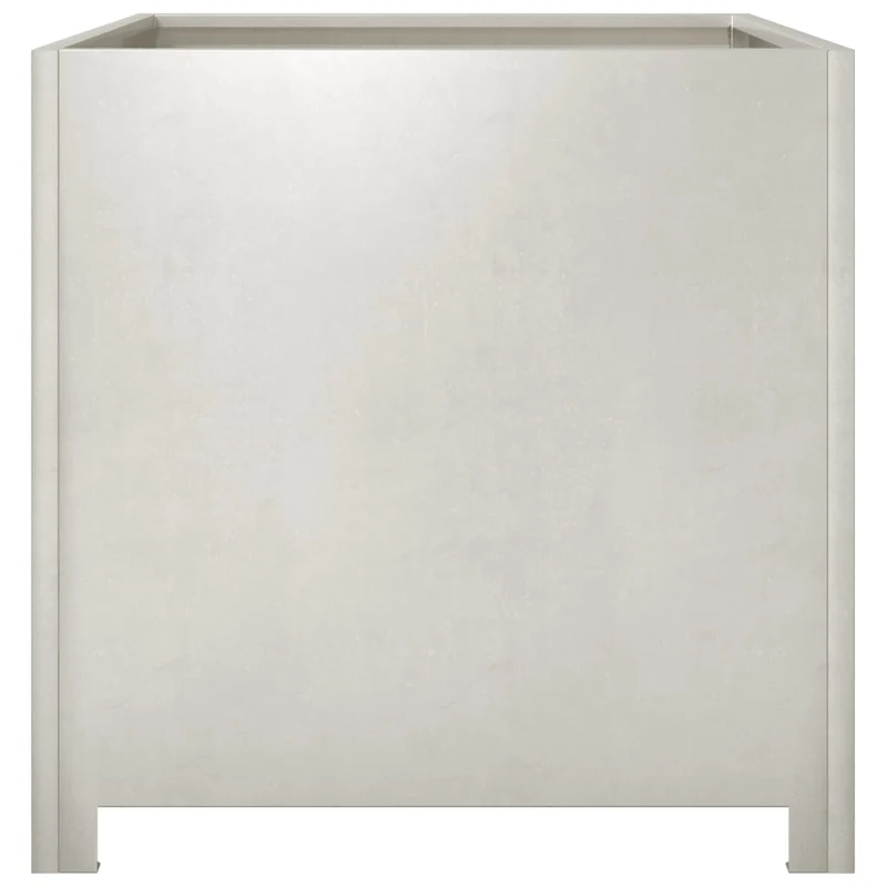 Jardinière bac lit surélevé plantes fleurs terrasse jardin 50 x 50 x 50 cm acier inoxydable Argent 02_0037662