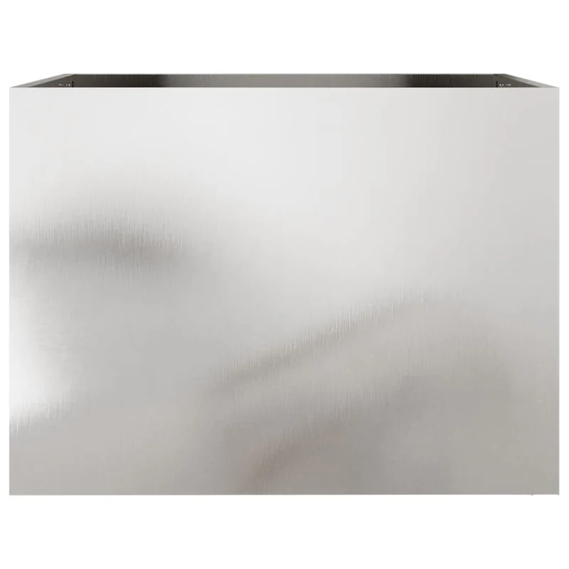 Jardinière bac lit surélevé plantes fleurs terrasse jardin argenté 62 x 47 x 46 cm acier inoxydable Argent 02_0038079