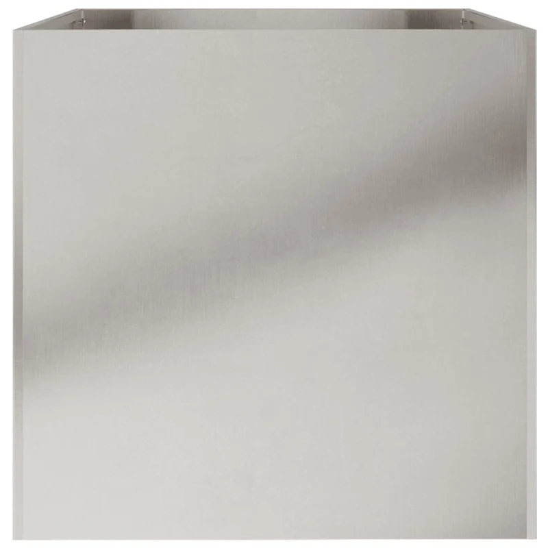 Jardinière bac lit surélevé plantes fleurs terrasse jardin argenté 62 x 47 x 46 cm acier inoxydable Argent 02_0038079
