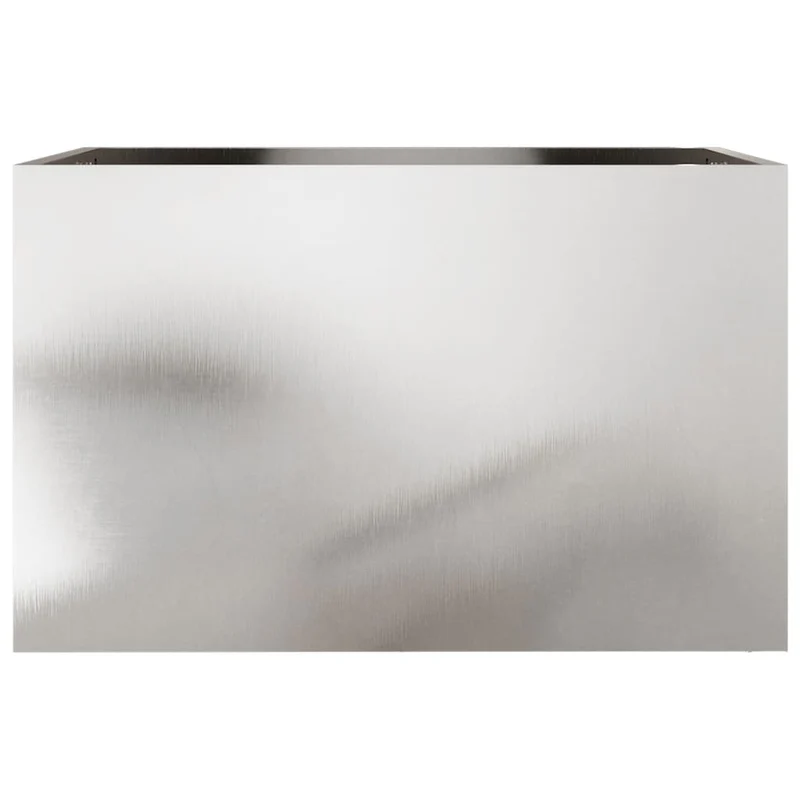 Jardinière bac lit surélevé plantes fleurs terrasse jardin argenté 62 x 40 x 39 cm acier inoxydable Argent 02_0038077