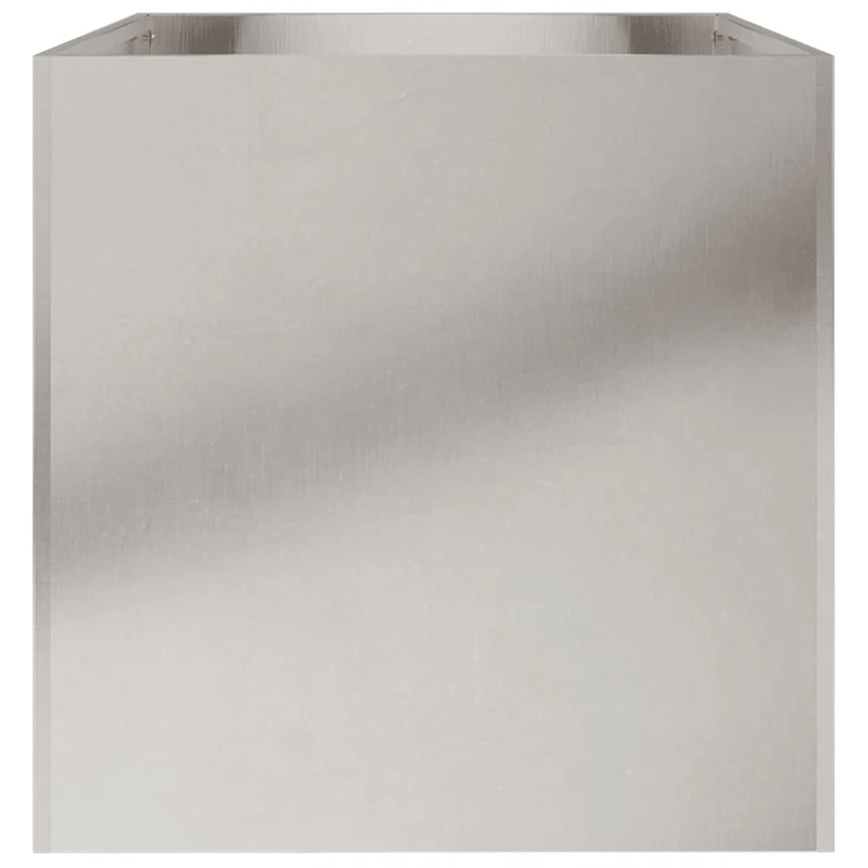 Jardinière bac lit surélevé plantes fleurs terrasse jardin argenté 62 x 40 x 39 cm acier inoxydable Argent 02_0038077