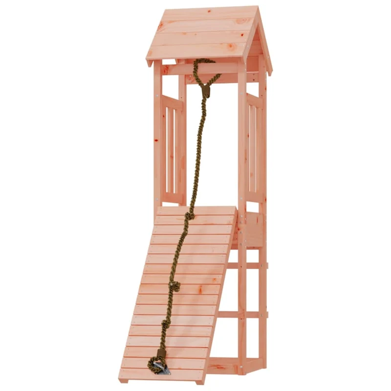 Maisonnette de jeu avec mur d'escalade 131 x 64 x 207 cm bois massif douglas 02_0004629