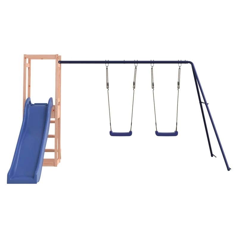 Aire de jeux d'extérieur balançoires toboggan portiques robuste jeux jardin 308 x 321 x 169 cm bois massif de douglas 02_0004627