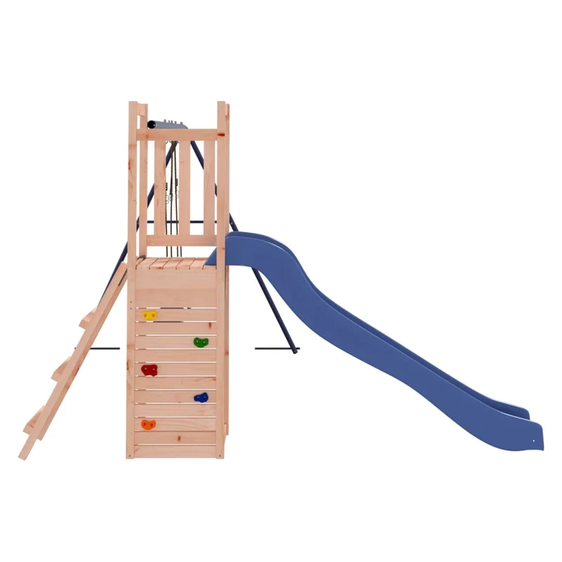 Aire de jeux d'extérieur balançoires toboggan portiques robuste jeux jardin 308 x 321 x 169 cm bois massif de douglas 02_0004627