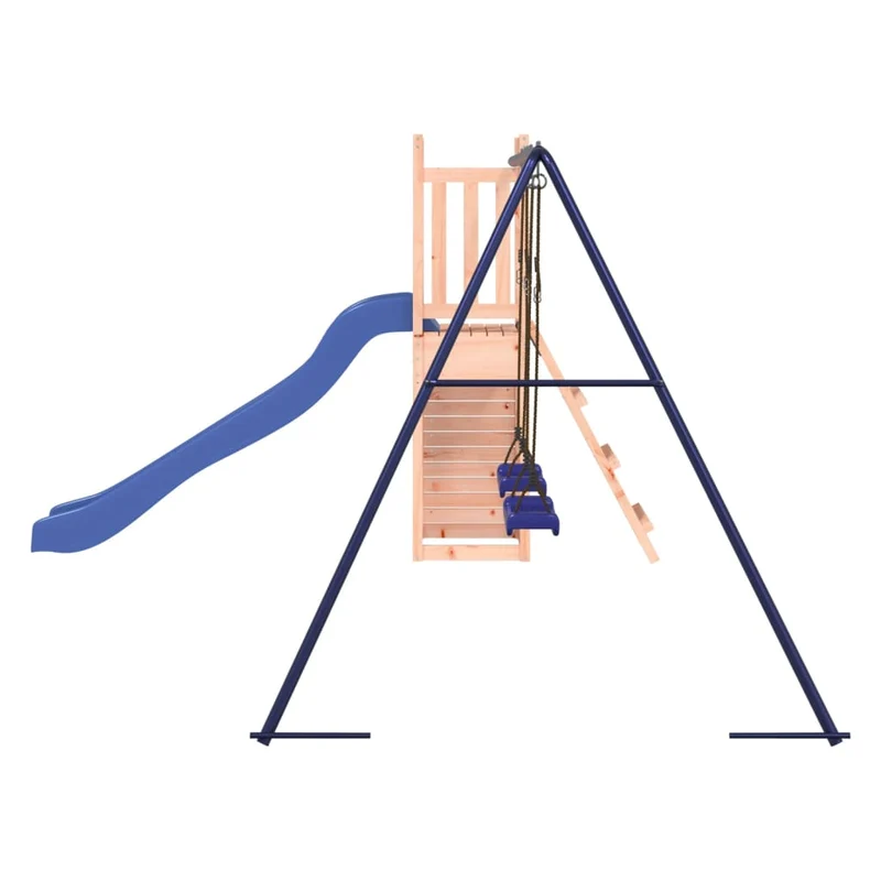 Aire de jeux d'extérieur balançoires toboggan portiques robuste jeux jardin 308 x 321 x 169 cm bois massif de douglas 02_0004627