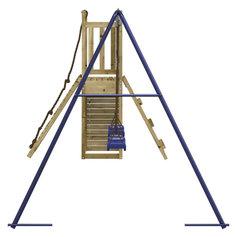 Aire de jeux d'extérieur balançoires toboggan portiques robuste jeux jardin 308 x 184 x 169 cm bois de pin imprégné 02_0004658