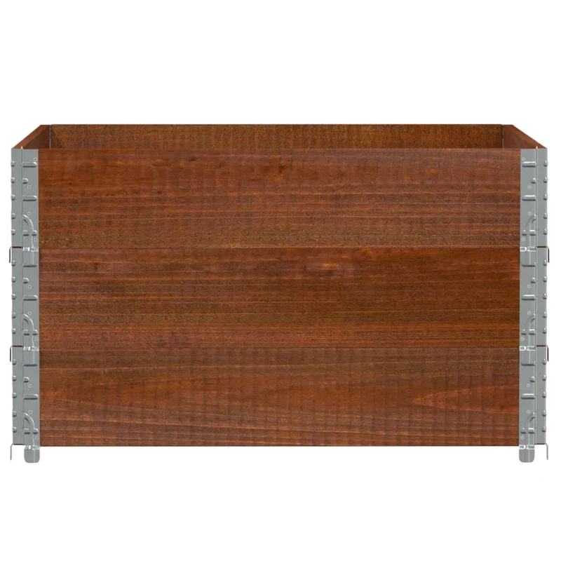 Jardinière bac lit surélevé plantes fleurs terrasse jardin 100 x 100 cm bois massif de pin marron 02_0037245