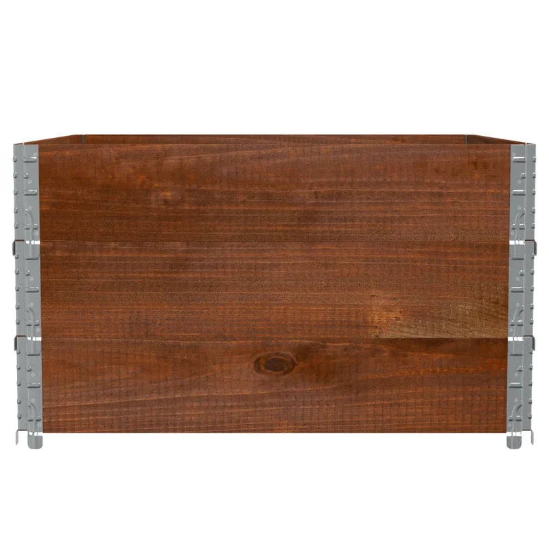 Jardinière bac lit surélevé plantes fleurs terrasse jardin 100 x 100 cm bois massif de pin marron 02_0037245