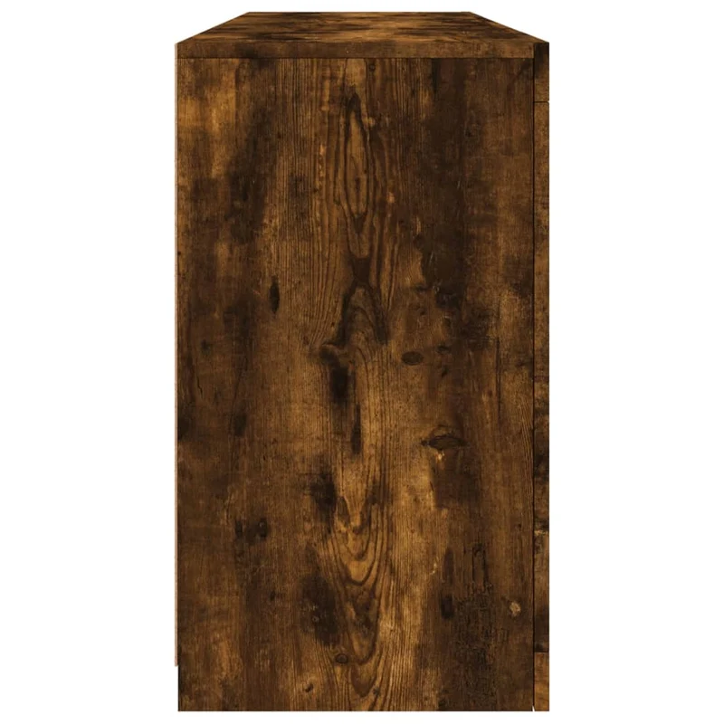 Buffet bahut commode armoire meuble de rangement organisateur cuisine salle de séjour salon avec lumières LED 163 x 37 x 67 cm marron 02_0029873