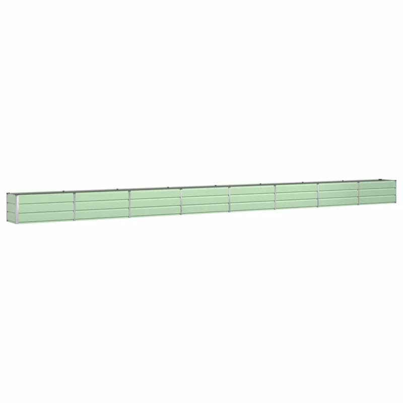 Jardinière design moderne extérieur 480 x 50 x 45 cm en acier galvanisé vert pastel 02_0059285