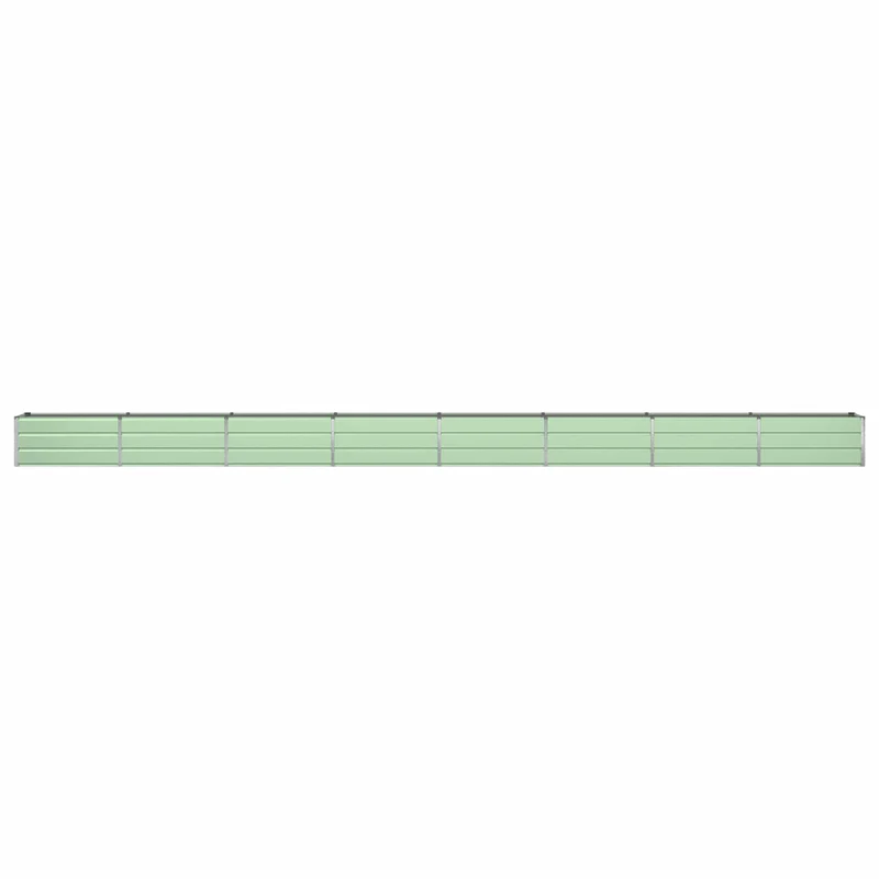 Jardinière design moderne extérieur 480 x 50 x 45 cm en acier galvanisé vert pastel 02_0059285