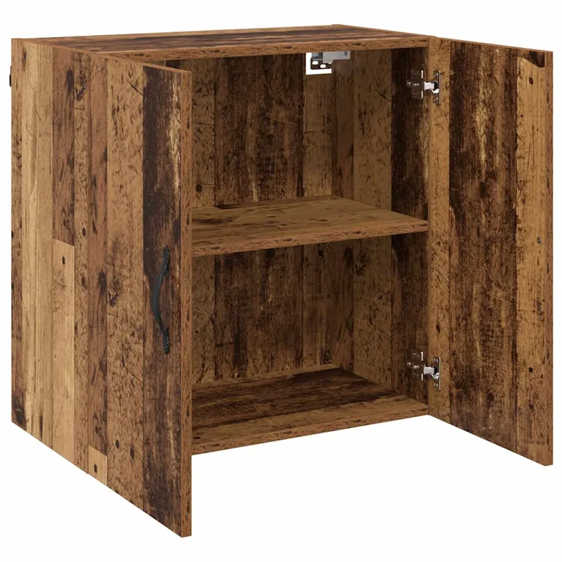 Armoire murale rectangulaire moderne rangement épuré 60 x 31 x 60 cm en bois d'ingénierie bois ancien 02_0052491