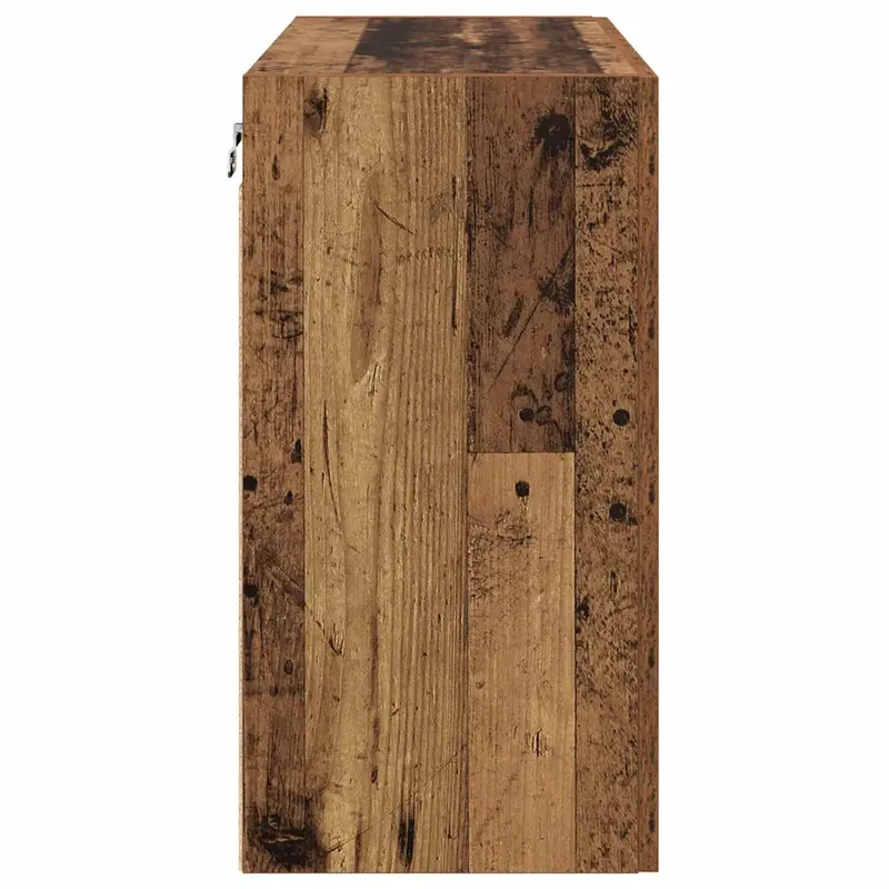 Armoire murale rectangulaire moderne rangement épuré 60 x 31 x 60 cm en bois d'ingénierie bois ancien 02_0052491