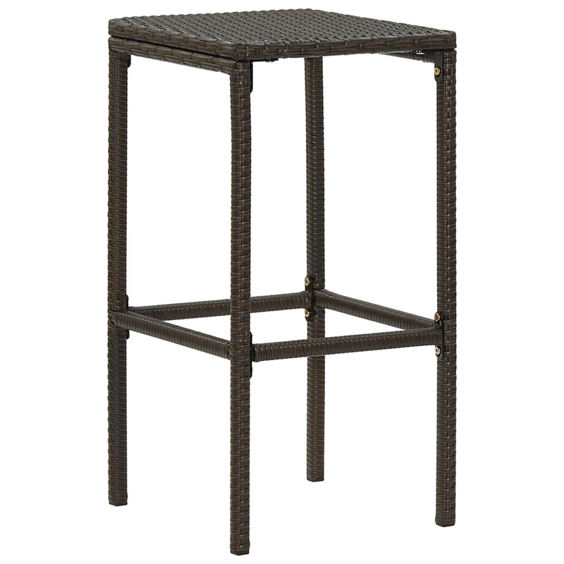 Ensemble de bar de jardin avec coussins 3 pièces marron 02_0013457