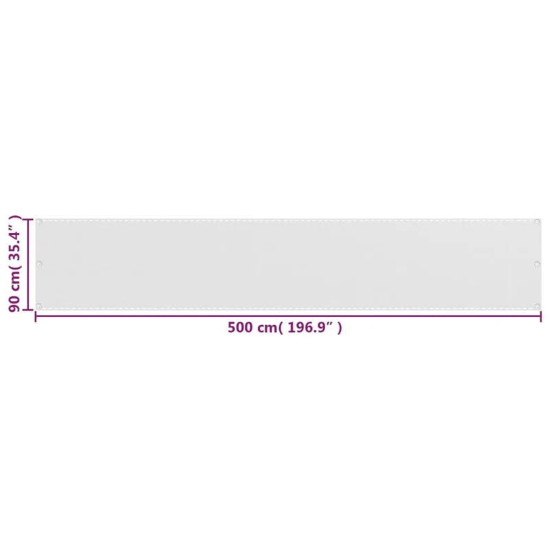 Écran de balcon 90 x 500 cm PEHD blanc 02_0010059