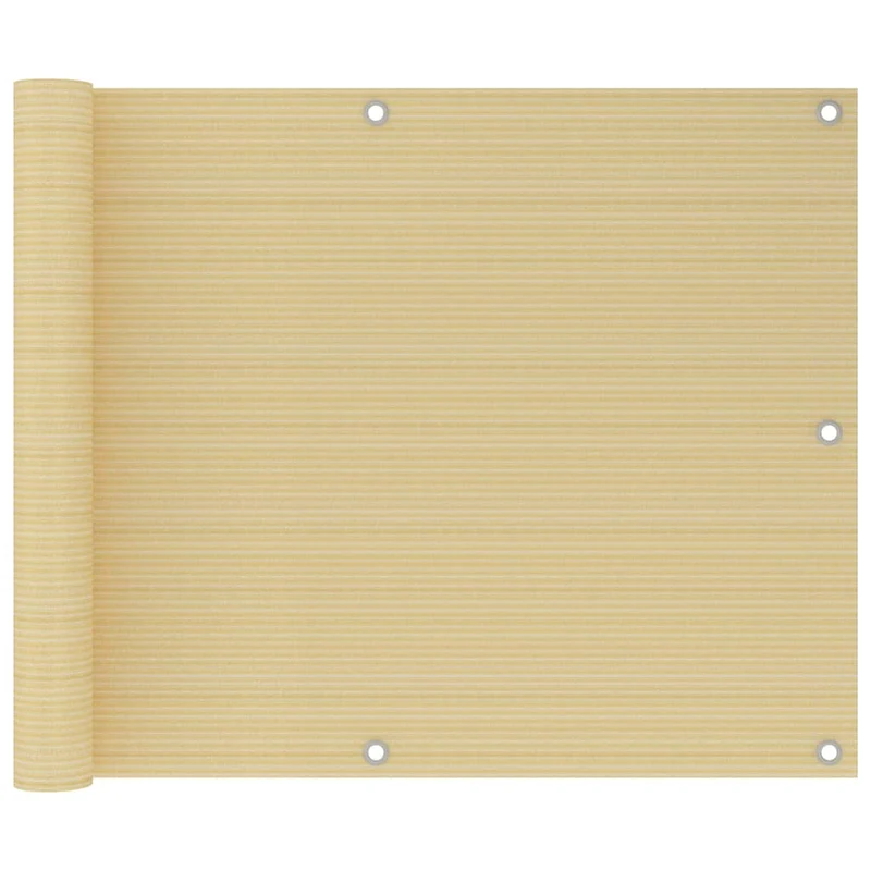 Écran de balcon brise pare vue protection confidentialité 75 x 500 cm PEHD beige 02_0010028