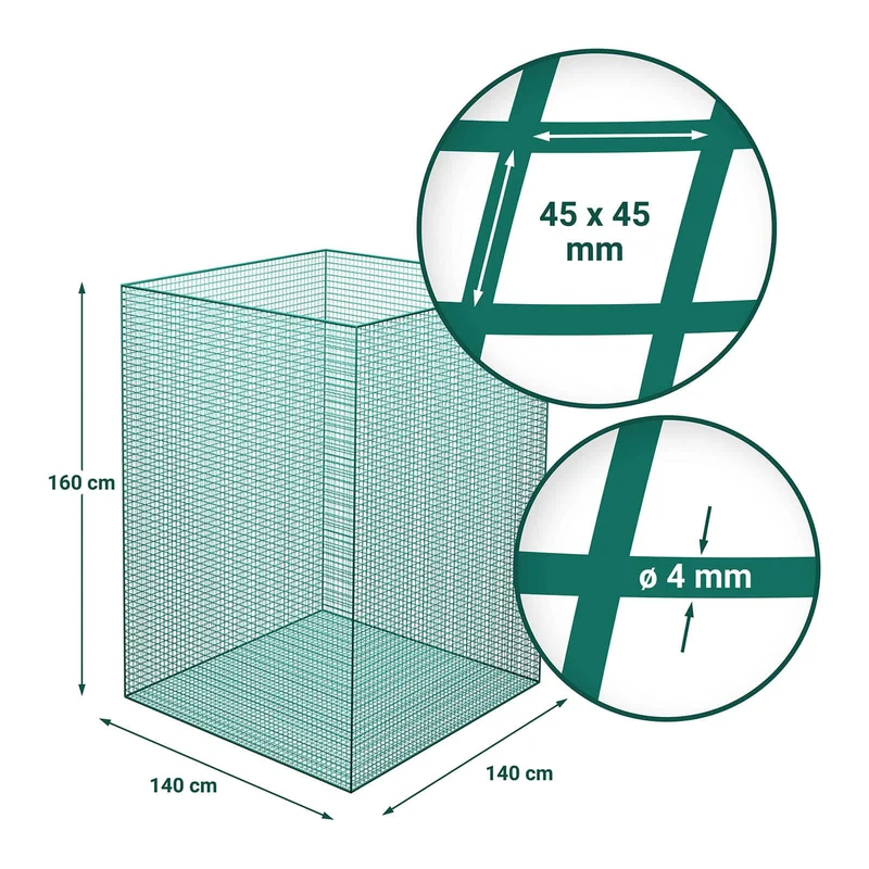Filet à foin pour balles rondes - 1,4 x 1,4 x 1,6 m - mailles fines 14_0005658