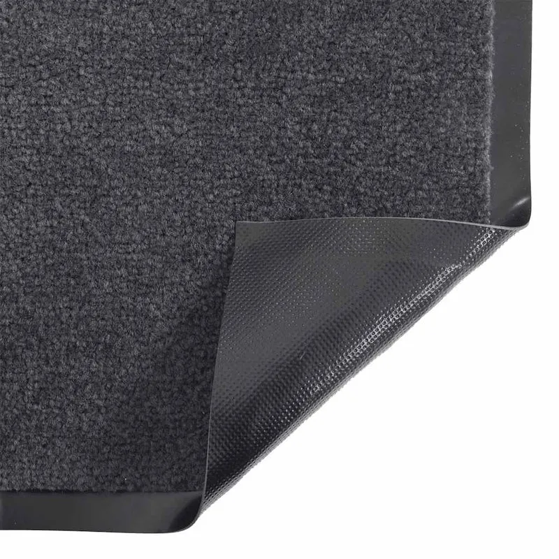 Paillasson antidérapant flexible intérieur extérieur 115 x 300 cm en polypropylène anthracite 02_0058166