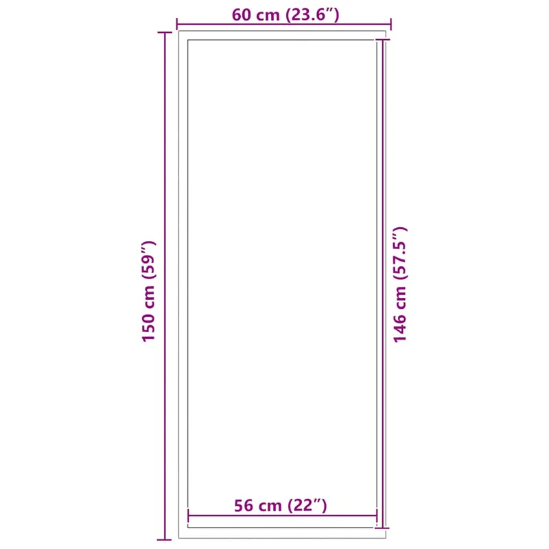 Paillasson noir antidérapant flexible 60 x 150 cm design moderne intérieur extérieur en PP noir 02_0058106