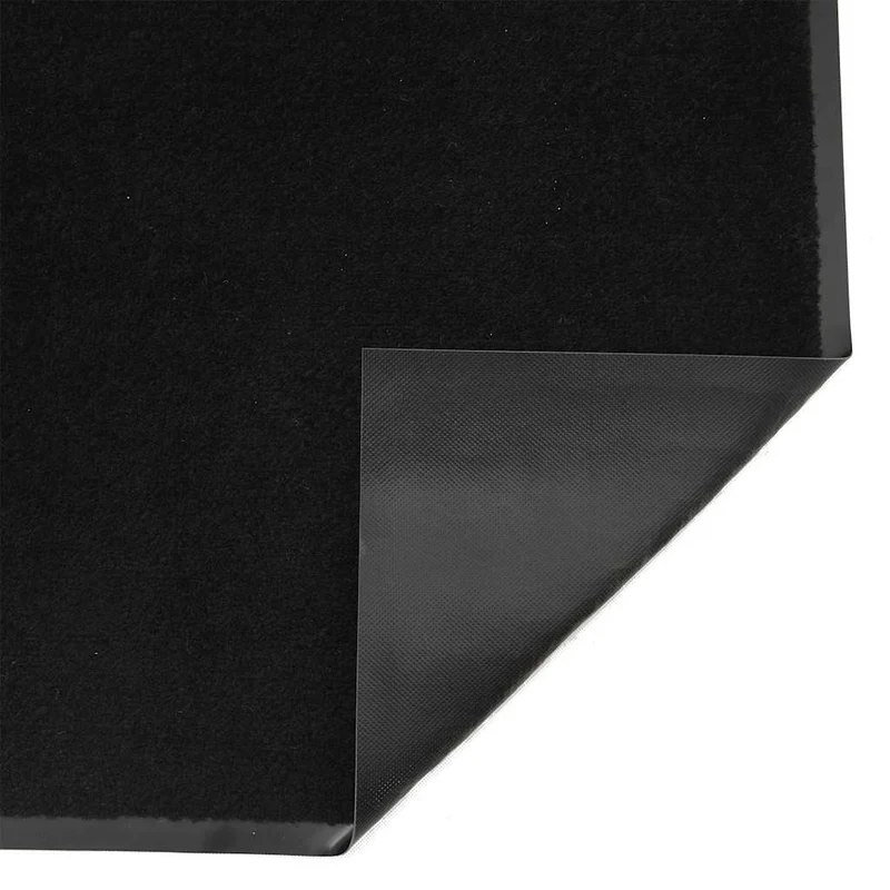 Paillasson noir antidérapant flexible 115 x 300 cm absorption saleté design moderne en PP noir 02_0058155