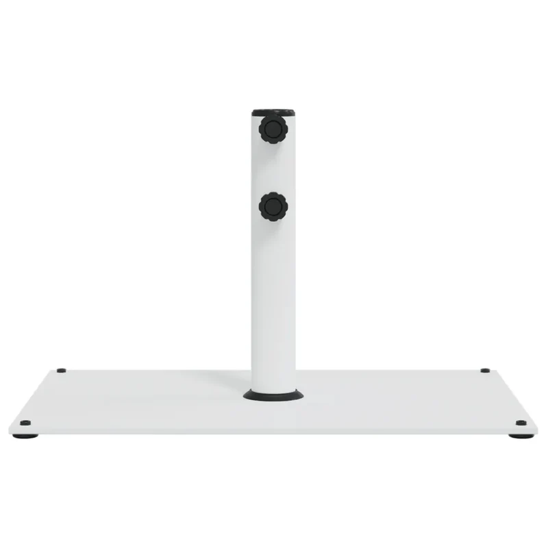 Base de parasol rectangulaire stabilisante avec 3 adaptateurs 60,5 x 41 x 38 cm en acier blanc 02_0047477