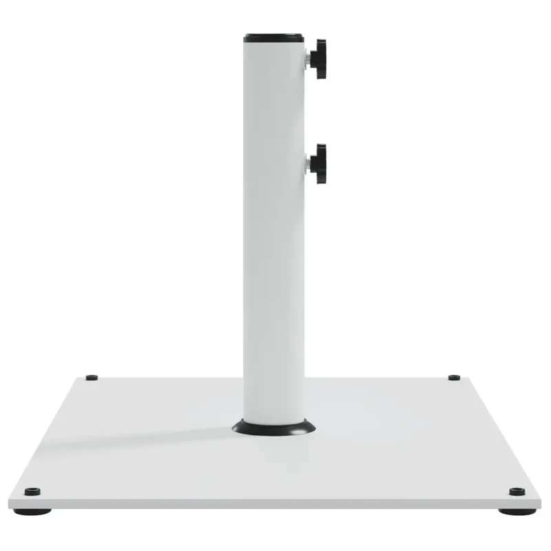 Base de parasol rectangulaire stabilisante avec 3 adaptateurs 60,5 x 41 x 38 cm en acier blanc 02_0047477