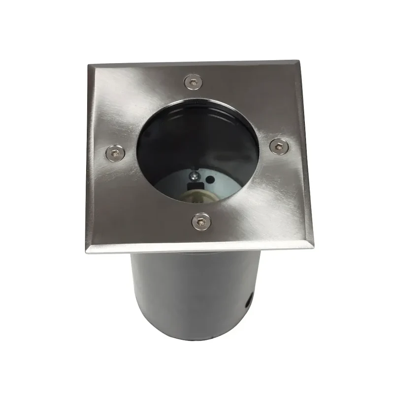 Lot de 12 lampes encastrables au sol d'extérieur jardin 10,8 x 10,8 x 15 cm faible consommation en aluminium noir 02_0046214