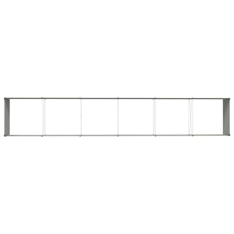 Jardinière rectangulaire moderne 195 x 100 x 45 cm utilisation extérieure design industriel en acier galvanisé ivoire 02_0059172