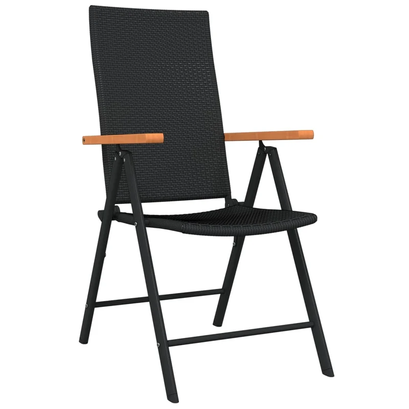 Ensemble de salle à manger de jardin meuble extérieur 7 pièces noir 02_0014002