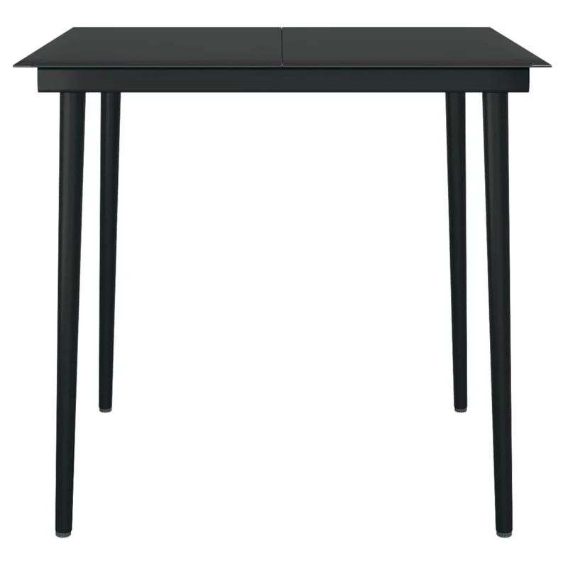Ensemble de salle à manger de jardin meuble extérieur 5 pièces noir 02_0013848