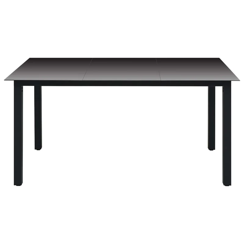 Ensemble de salle à manger de jardin meuble extérieur 5 pièces noir et marron 02_0013905
