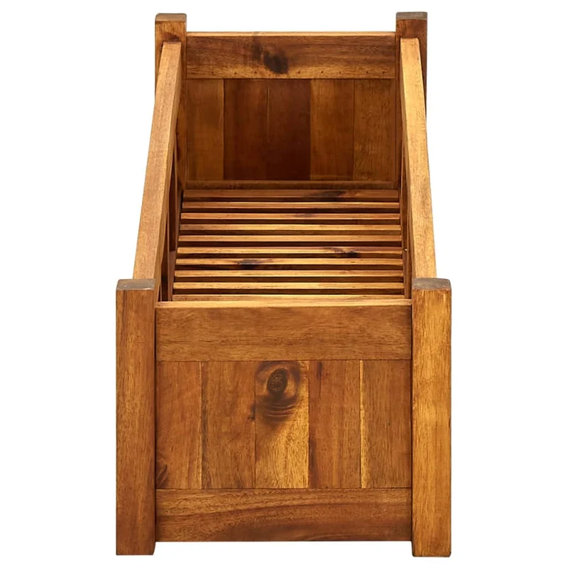 Jardinière lit surélevé plantes fleurs jardin 100 x 30 x 25 cm bois d'acacia 02_0001178
