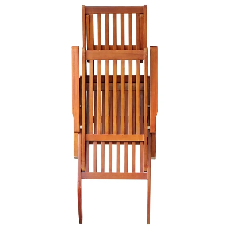 Transat chaise longue bain de soleil lit de jardin terrasse meuble d'extérieur avec repose-pied et coussin acacia solide 02_0012574