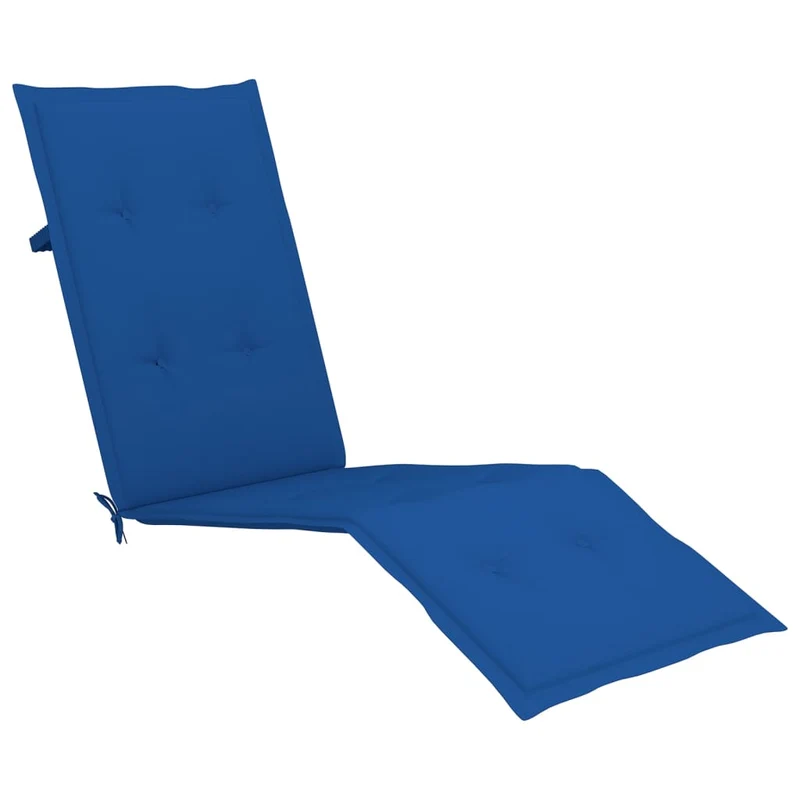 Transat chaise longue bain de soleil lit de jardin terrasse meuble d'extérieur avec repose-pied et coussin acacia solide 02_0012574