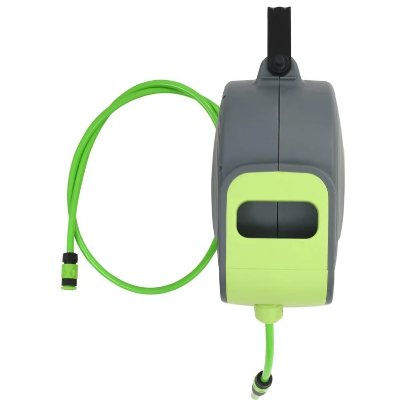 Enrouleur tuyau d'eau rétractable automatique fixé mur 30+2 m 02_0003650