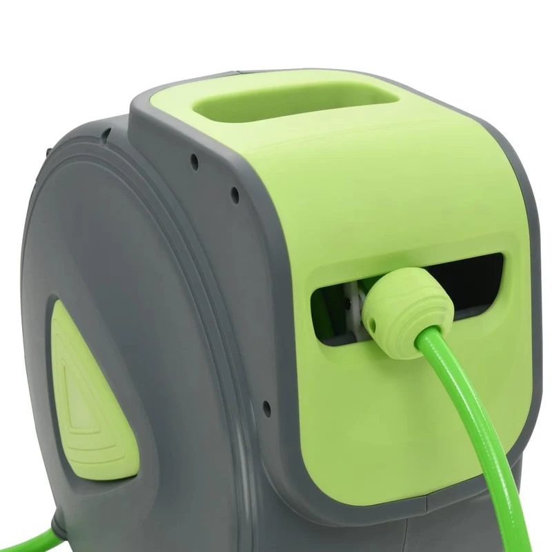 Enrouleur tuyau d'eau rétractable automatique fixé mur 30+2 m 02_0003650