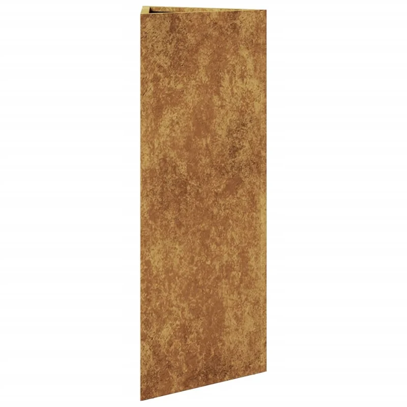 Jardinière bac lit surélevé plantes fleurs jardin terrasses lot de 2 triangulaire 30 x 26 x 75 cm acier corten marron 02_0039095