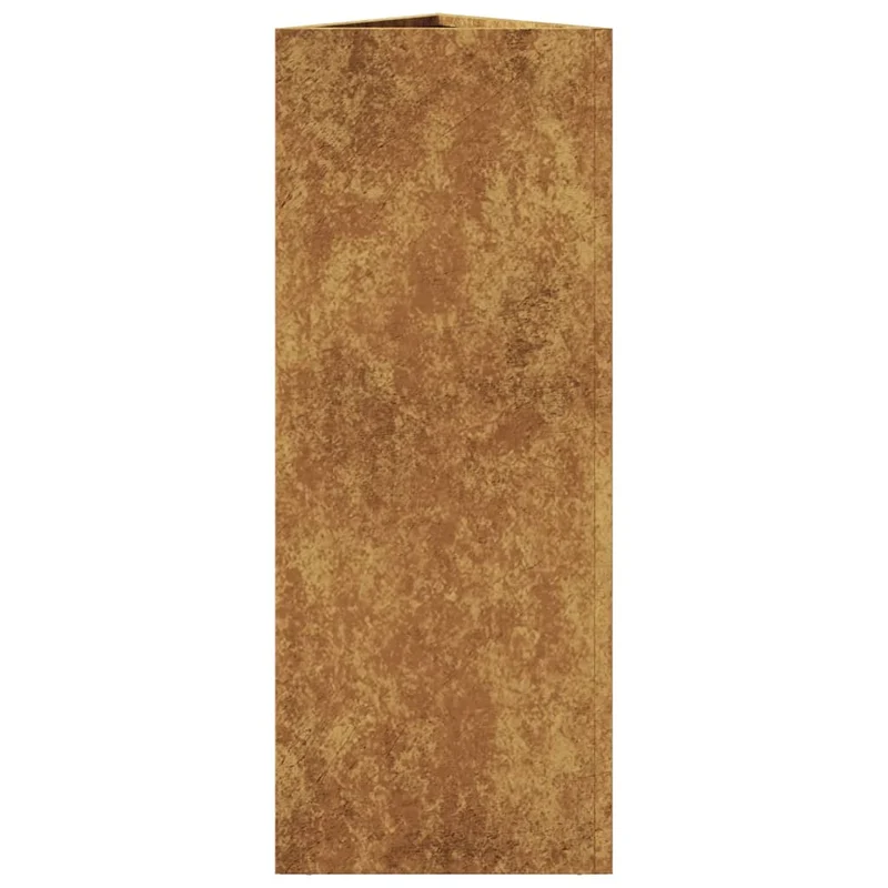 Jardinière bac lit surélevé plantes fleurs jardin terrasses lot de 2 triangulaire 30 x 26 x 75 cm acier corten marron 02_0039095