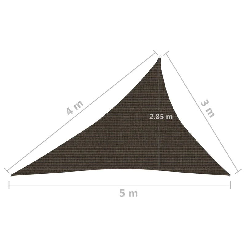 Voile d'ombrage 160 g/m² marron 3 x 4 x 5 m pehd 02_0009158