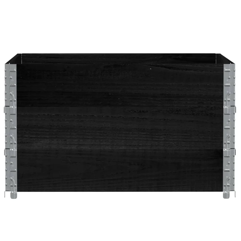 Jardinière bac lit surélevé plantes fleurs terrasse jardin 100 x 100 cm bois massif de pin noir 02_0037247