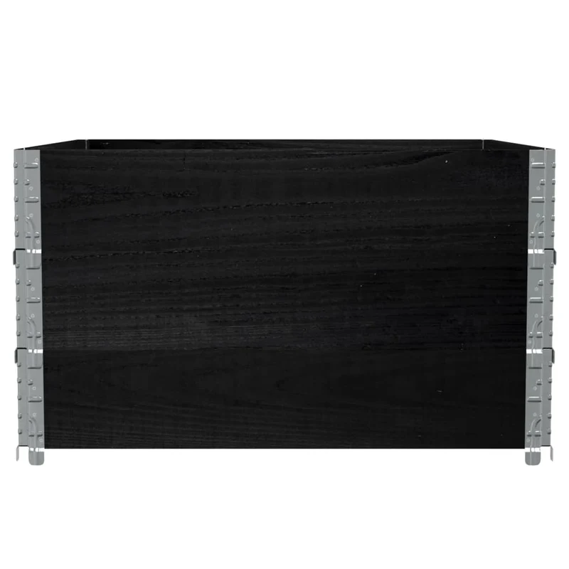 Jardinière bac lit surélevé plantes fleurs terrasse jardin 100 x 100 cm bois massif de pin noir 02_0037247